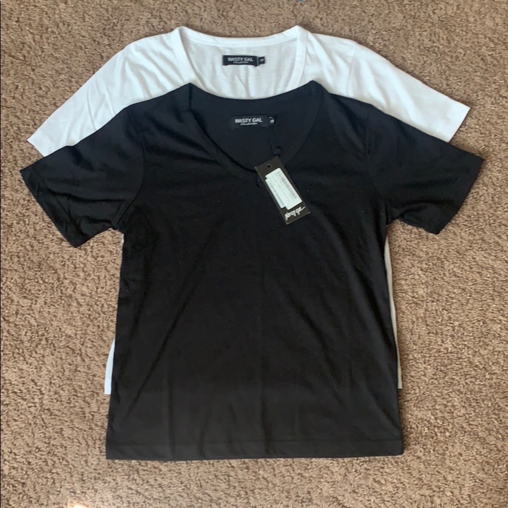 Nasty Gal Tees Black and White, NWT